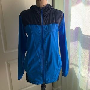 Blue Columbia windbreaker